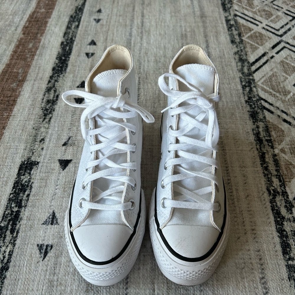 White Converse Platform